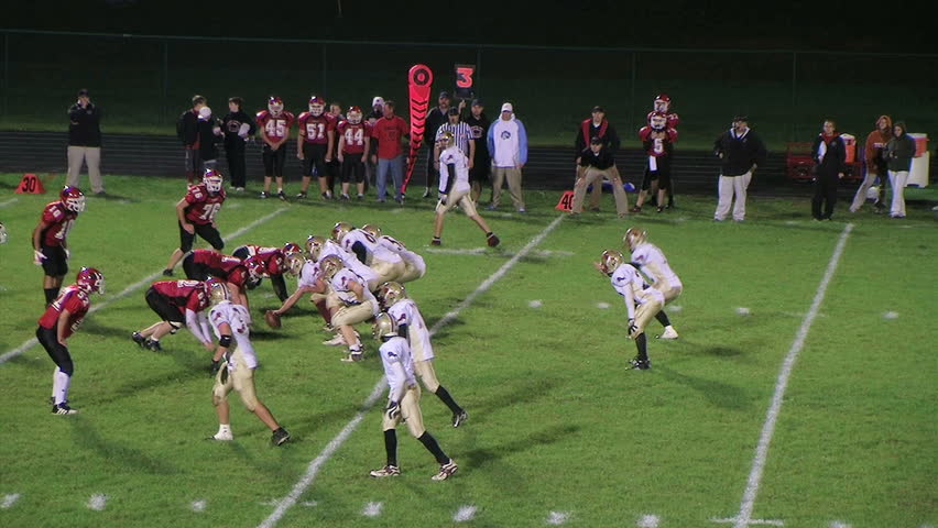 BUTLER - OCTOBER 26: Pendleton County Wildcat defender (name withheld) from Foster, KY, makes big hit during a high school game against the Garrard County Golden Lions October 26, 2007 in Butler, KY.