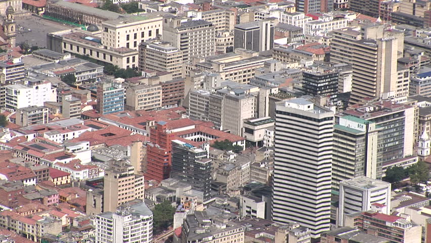 Close-up of Bogota in Colombia