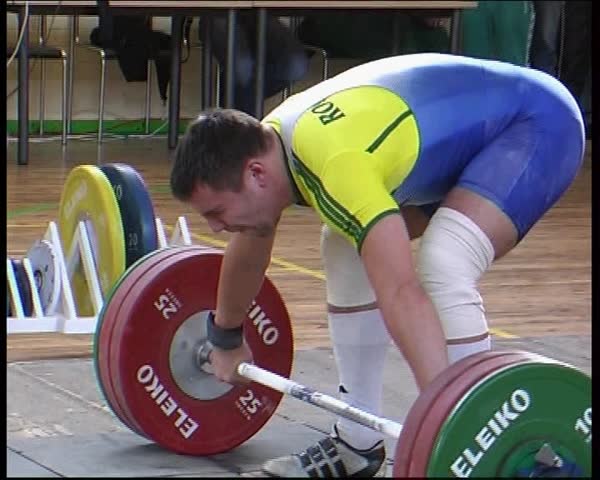 25 Oct, 2008, the Baltic States, competition in weightlifting. Athletes compete for the title of champion of Europe