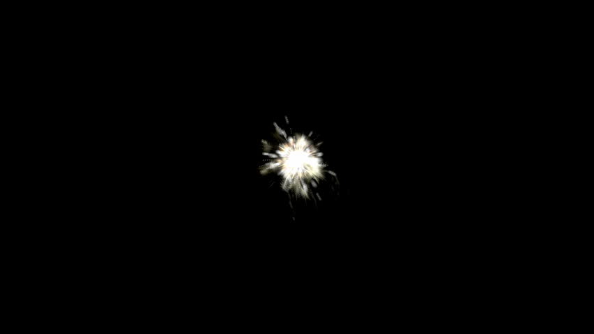 Explosion and diamonds flying towards camera