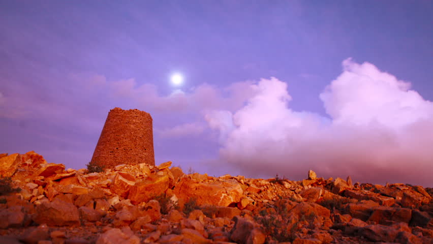 Evening time lapse and mesopotamian tomb