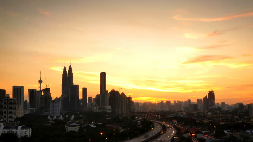 Time lapse of Kuala Lumpur Malaysia.