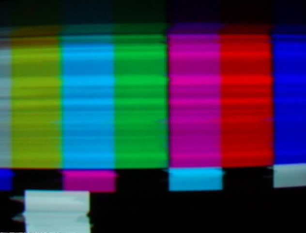 Non Sync Bars and Tone with noise DV NTSC video