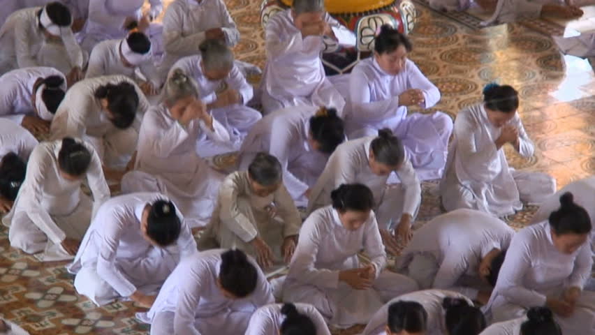 Cao Dai Temple in Tay Ninh Vietnam- Circa April 2007