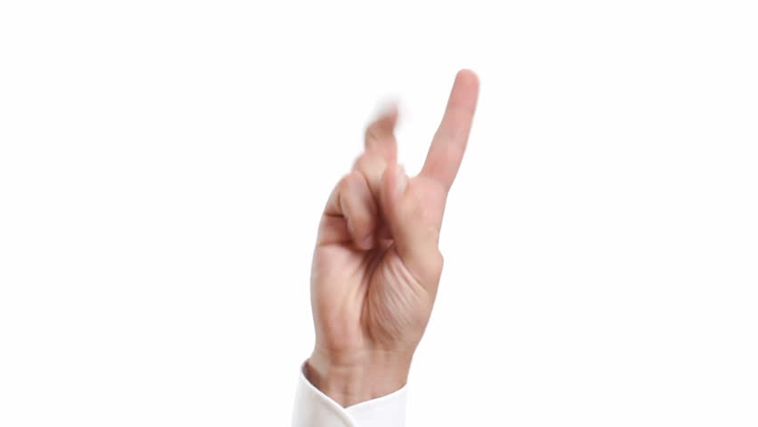 Hand counting from down to five in the English-speaking countries way. HD1080p