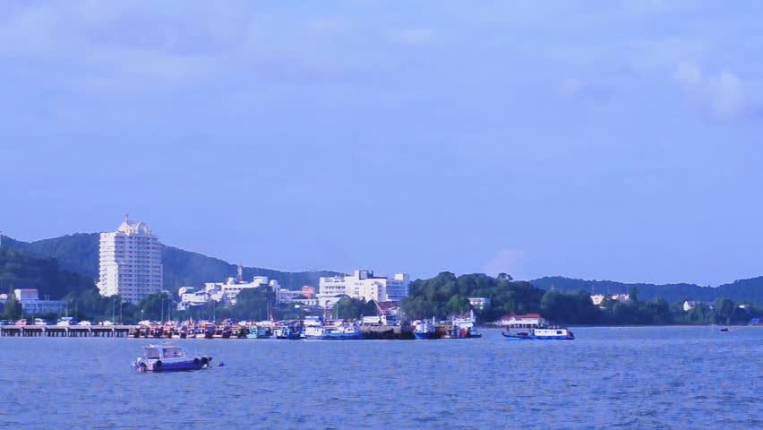 Sea scape Timelap in the moring in "Chonburi Thailand"