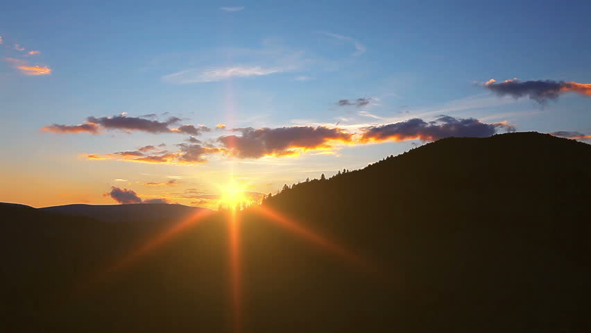 mountain landscape. sunset.