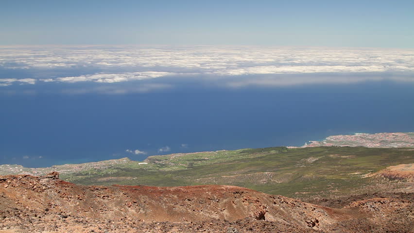 View over the north east side of Tenerife from the Teide Peak
