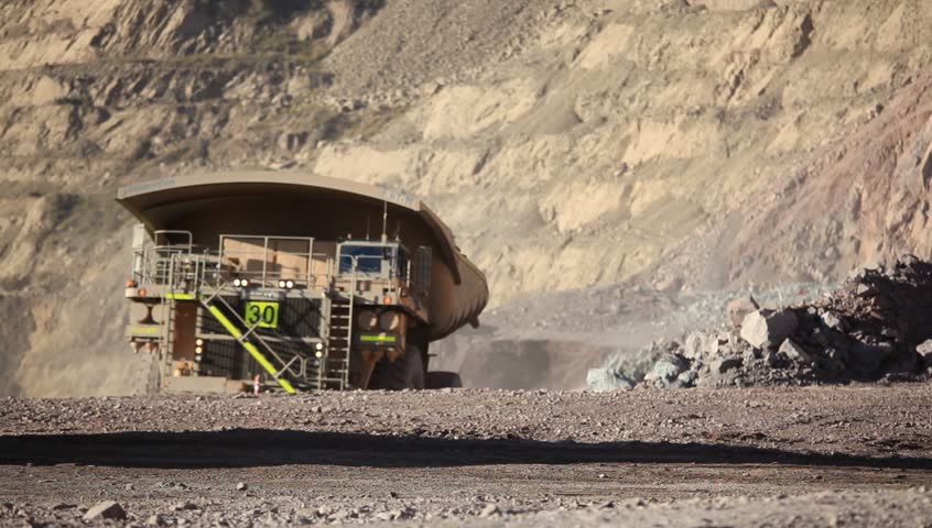 Haul truck in a Copper mine