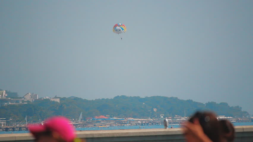 parasailing at beach