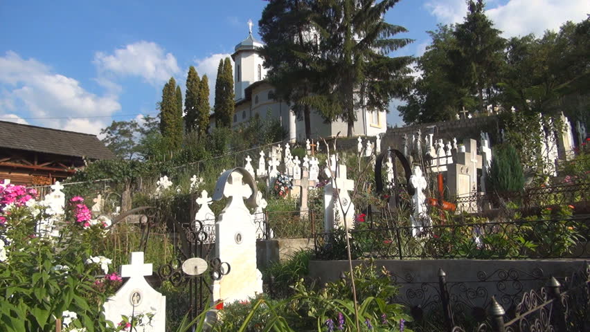 Orthodox Cemetery, Graveyard, Cross, Churchyard