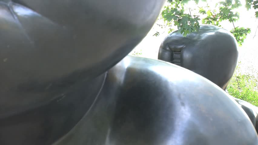 Prague, Czech Republic - July 2012: Mimina baby sculpture on Kampa Island, are made of bronze and built by David Cerny