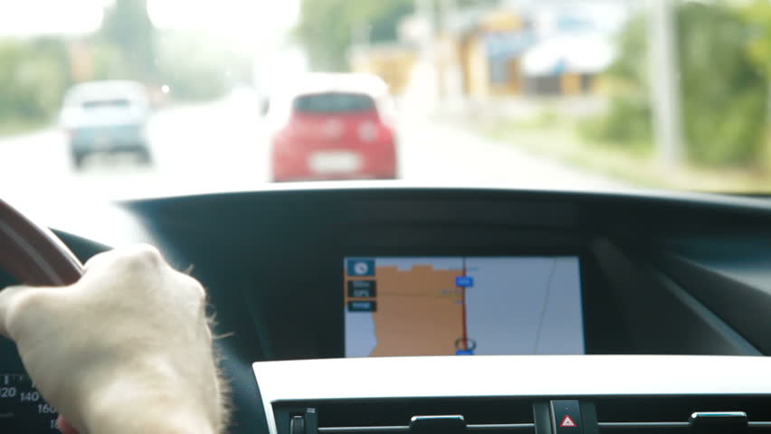 Automobile dashboard with integrated GPS navigation