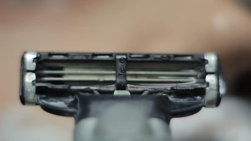 razor shaves POV close up