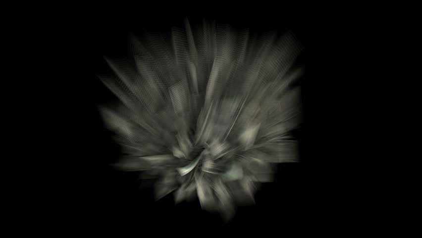 One hundred dollar banknotes explosion, matte 