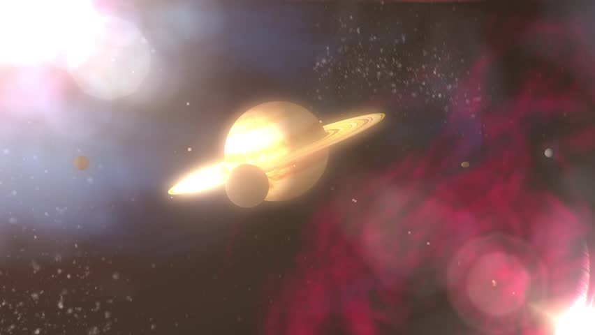 Zoom through Saturn's Atmosphere and Rings to Moon Enceladus