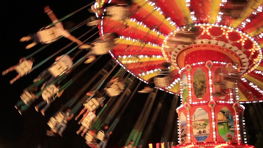 amusement park light and swing