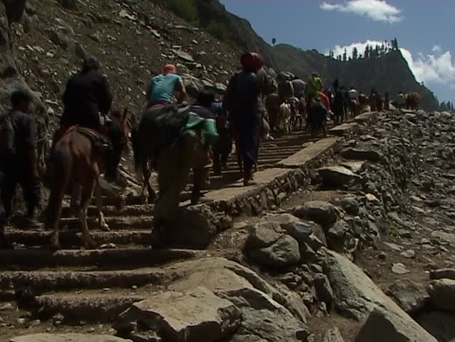 Pilgrimage to the holy Amarnath cave in the Himalayas