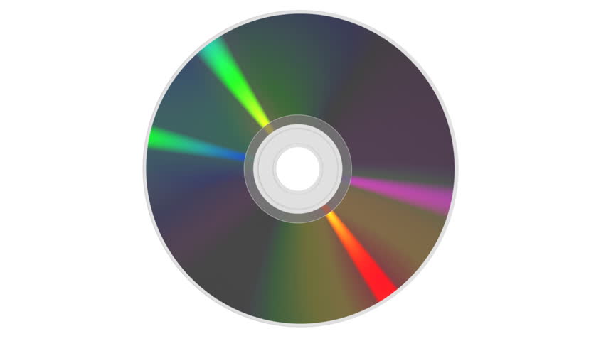 CD or DVD on white background, alpha matte included