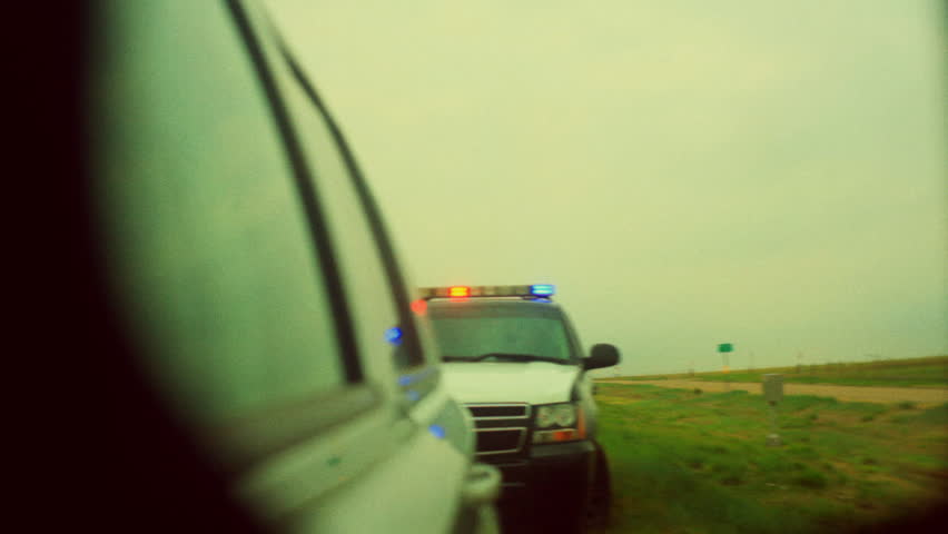 border patrol or police pulling car over