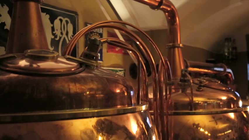 Silos with inside Beer brewing