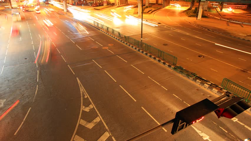 Density of cars on the roads and freeways in rush hour.