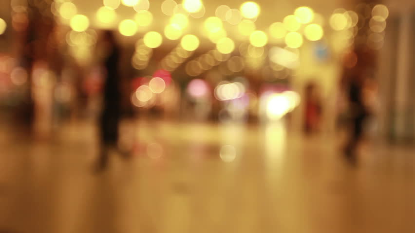 abstract time lapse people in the mall, de focus shoot