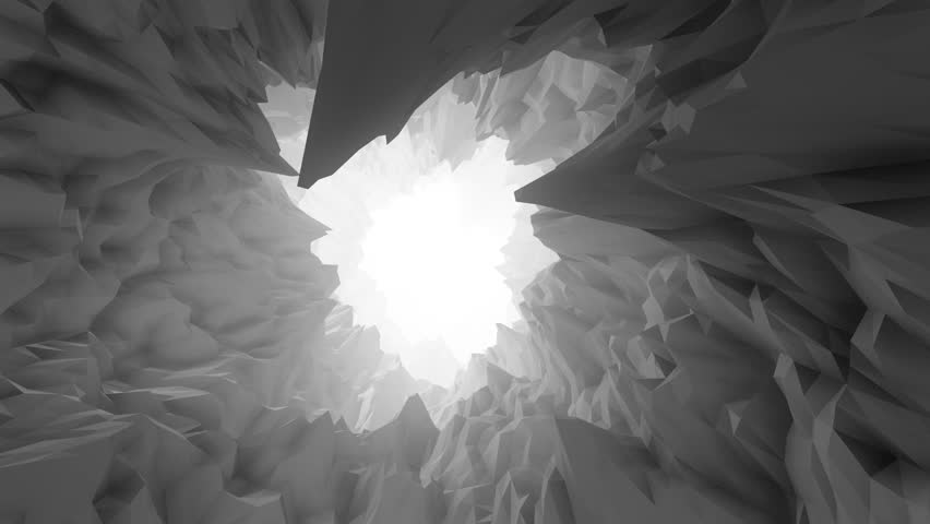 Flying through a digital mountain landscape.