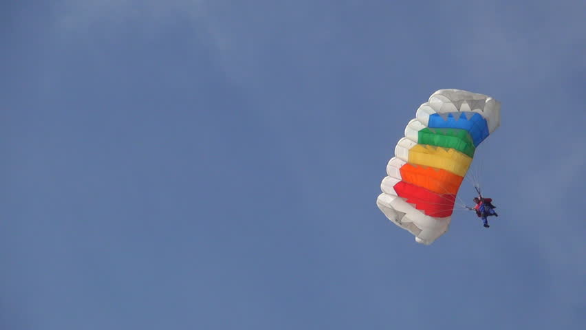 Paraglider Ready for Landing, Paratrooper
