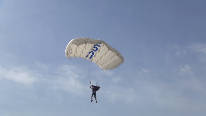 Paraglider Ready for Landing, Paratrooper