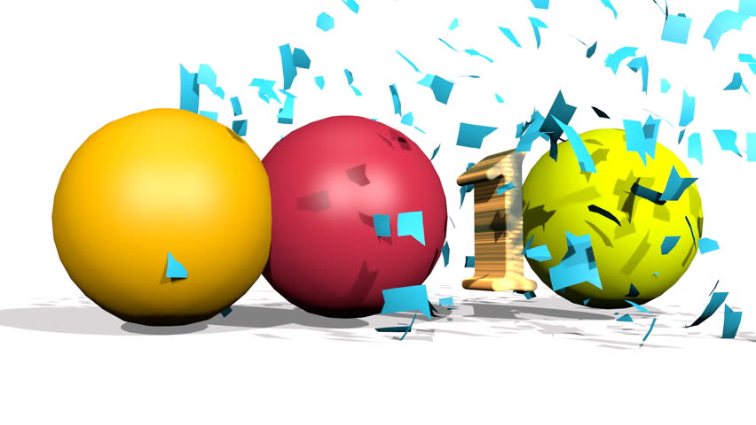 2013 year number appear from color balls