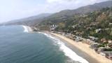 Flying around Los Angeles pacific coast.