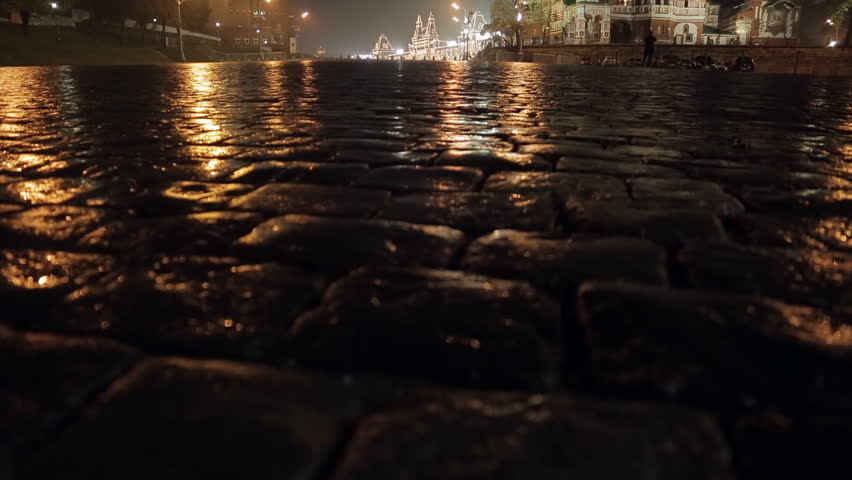 Night Red Square Kremlin  St. Basil's Cathedral slider