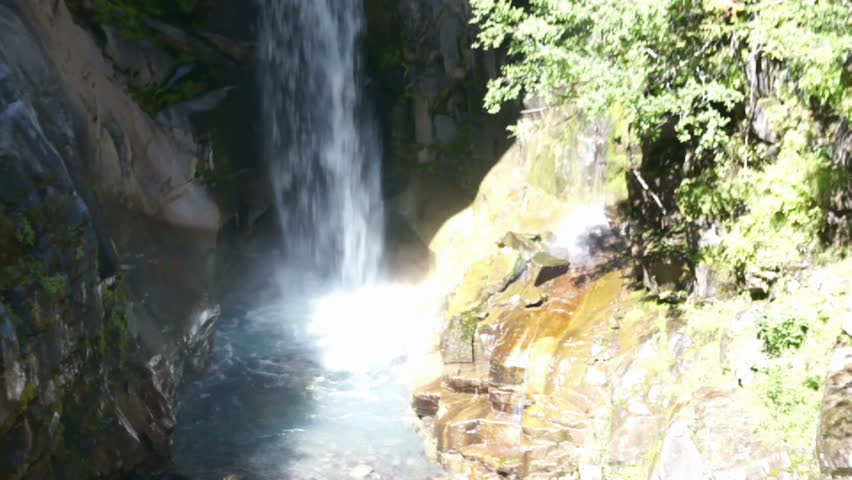 Christine Falls	, waterfalls in 	Mount Rainier National Park
