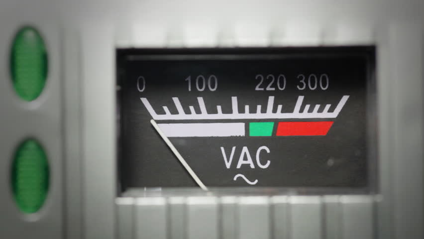 Voltmeter. Vintage analog volt meter
