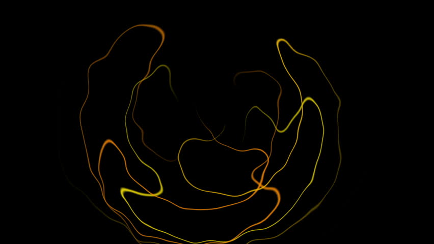 Animated 3D swirling flare lines originating from center of screen