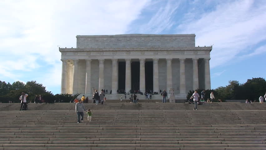 Sept. 1, 2008 - Lincoln Memorial with Tourists in Washington, D.C. - Time Lapse