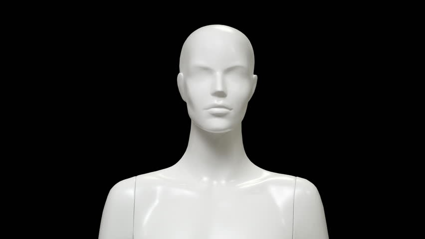 Animated real mannequin on black background. Designed from my photograph.