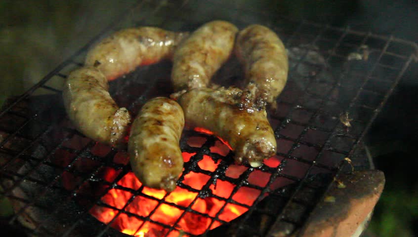 roasting sausages