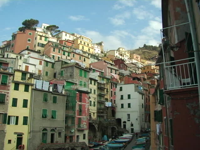 Beautiful Italian Riviera town of Riomaggiore.