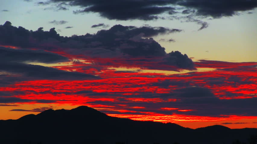 fast motion of tropical sunset