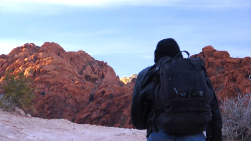 Rugged mountain hike