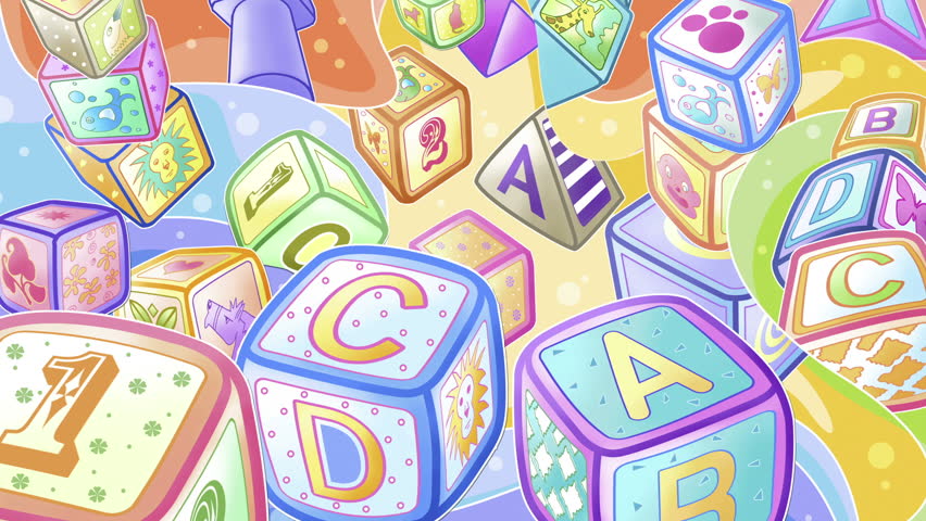 background with children's blocks