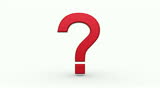 red question mark turning. LOOP with Alpha