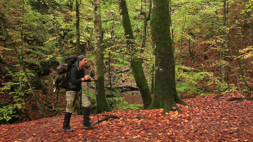 adventurer  take a break time and drinking water in the jungle