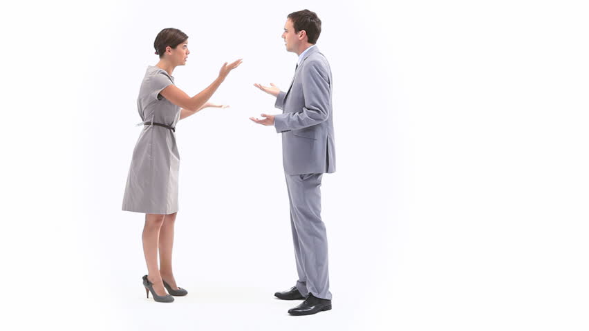 Video of a business woman annoyed next to a colleague