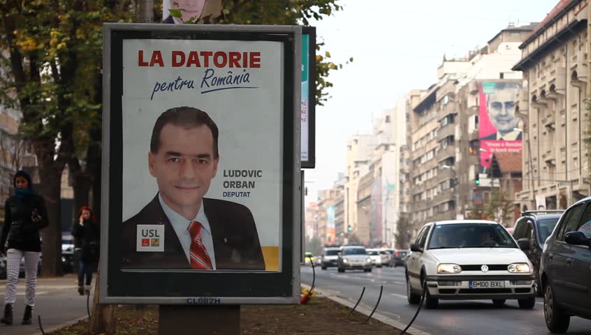 BUCHAREST, ROMANIA â NOVEMBER 9: Electoral campaign has started. Parliamentary elections are to be held on December, 9th, 2012. Competition is going to be tough. November 9, 2012, Bucharest, Romania
