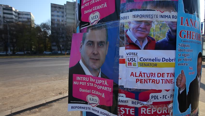 BUCHAREST, ROMANIA â NOVEMBER 9: Electoral campaign has started. Parliamentary elections are to be held on December, 9th, 2012. Competition is going to be tough. November 9, 2012, Bucharest, Romania
