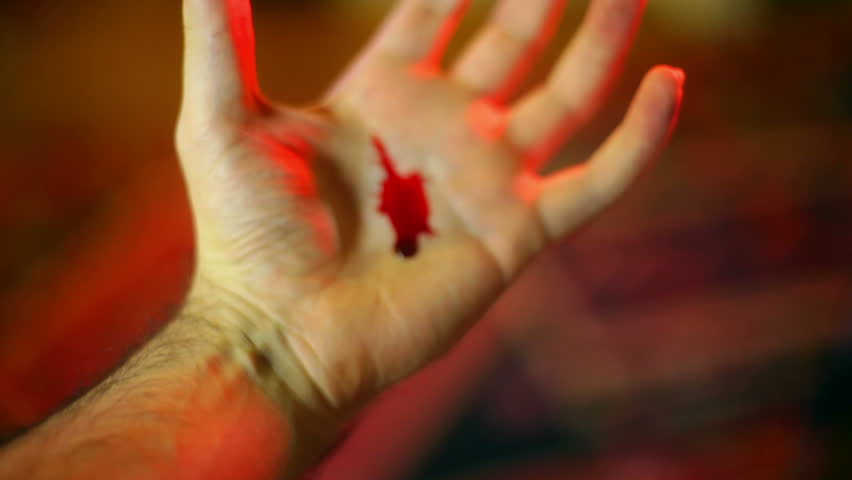 stigmata, some religous christians claim that when they become in touch with the holy spirit they bleed in the palms of their hands as an emulation of jesus.