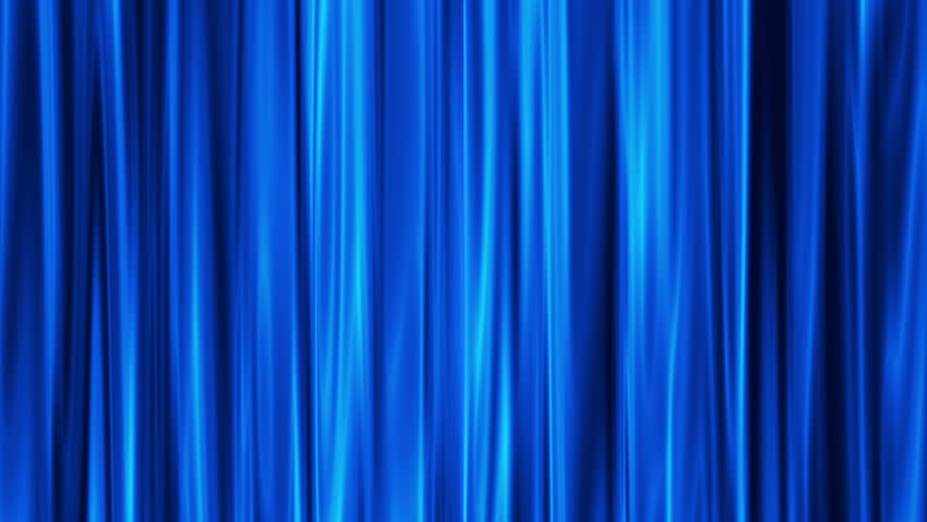 Blue Curtains open, white background 